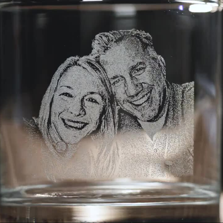 Custom Photo Engraved Whiskey Glass – Personalized Gift