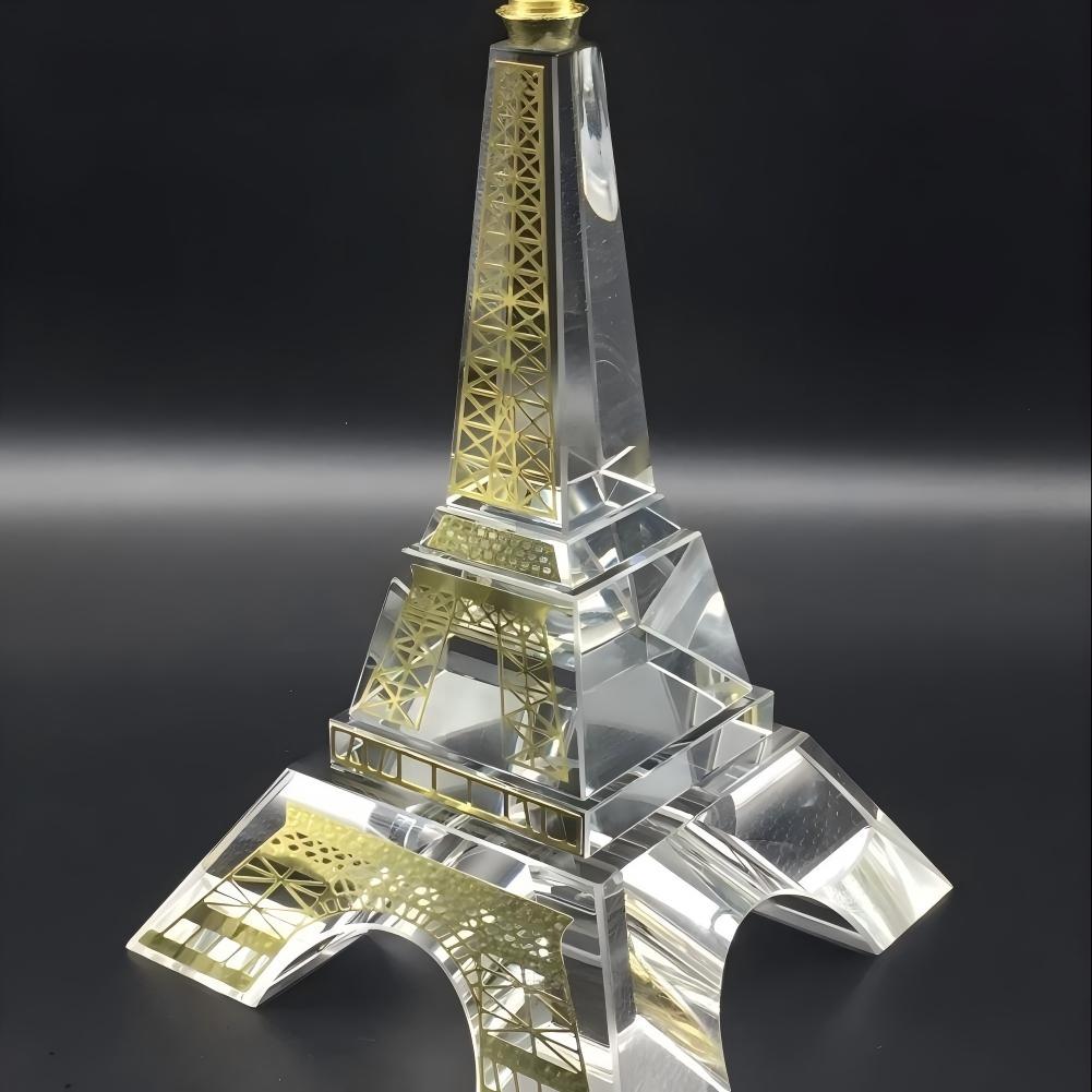 Personalized 3D Crystal Pyramid Landmark – Custom Architectural Model Keepsake