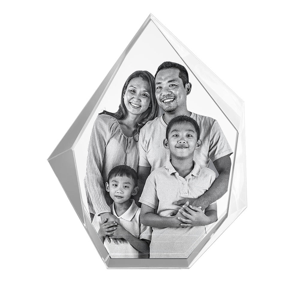 Personalized Iceberg Crystal Photo Block with LED Base