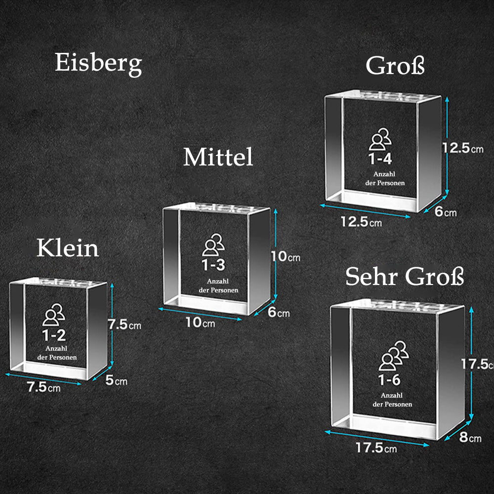 Personalized Rectangle Crystal Keepsake with 3D Engraving