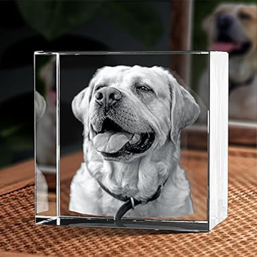 Personalized Rectangle Crystal Keepsake with 3D Engraving