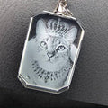 Personalized Rectangle Crystal Necklace with 2D/3D Photo Engraving
